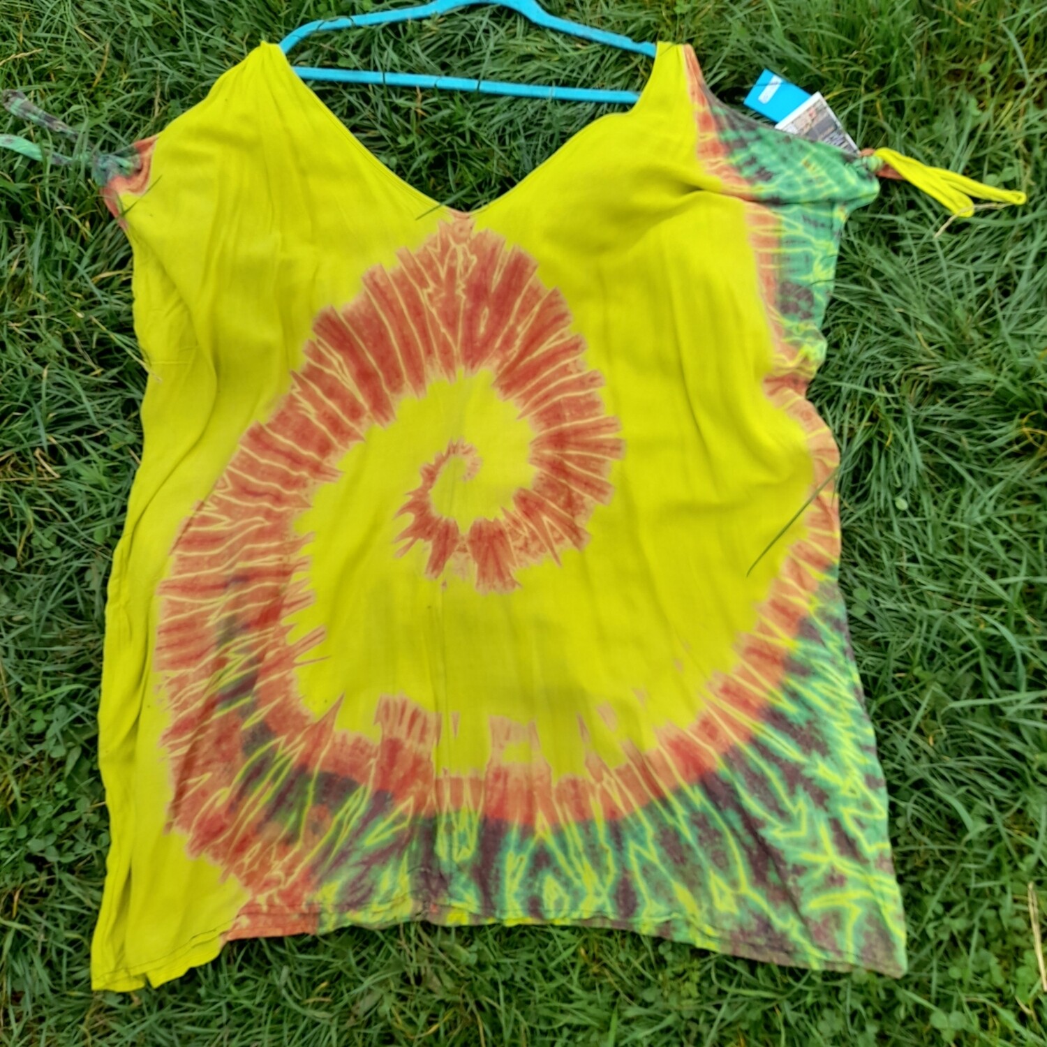 SG - Keyhole Sleeve Tie Dye T Shirt Top/Dress - Super Goddess SG - Keyhole Sleeve Tie Dye T Shirt Top/Dress - Super Goddess