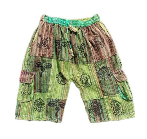 Green Patchwork Shorts  46"-48" Hip