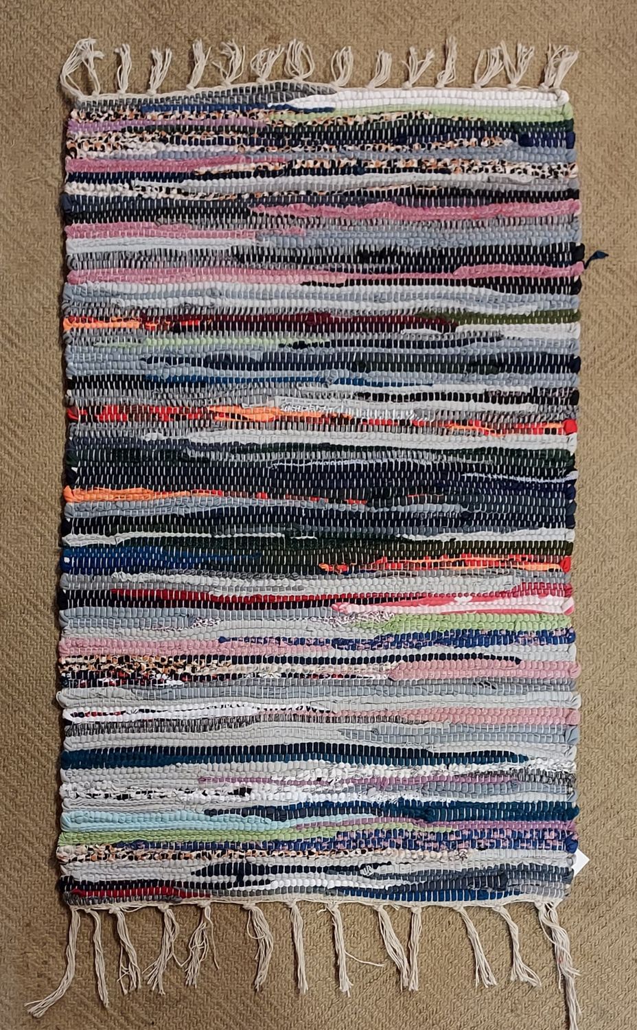 Fabulously Colourful Recycled Fabric Rag Rug Perfect to add colour to any room in your life :) 50cm x 80cm Fabulously Colourful Recycled Fabric Rag Rug Perfect to add colour to any room in your life :) 50cm x 80cm