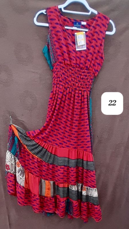 XS - Recycled Sari Sleeveless Vest Dress size 6-10