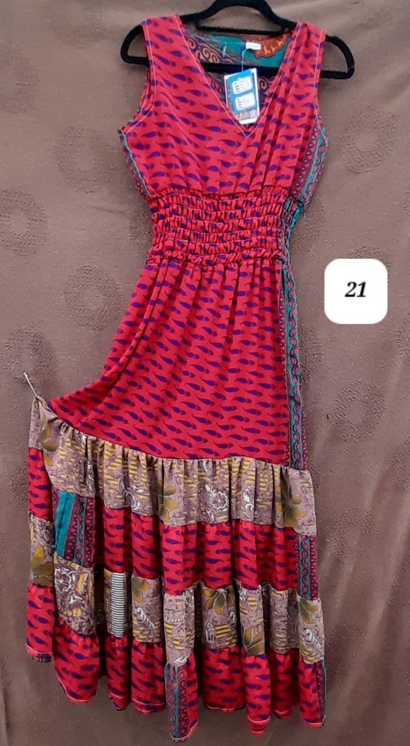 XS - Recycled Sari Sleeveless Vest Dress size 6-10 XS - Recycled Sari Sleeveless Vest Dress size 6-10