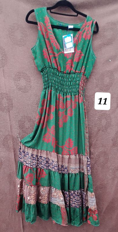 XS - Recycled Sari Sleeveless Vest Dress size 6-10