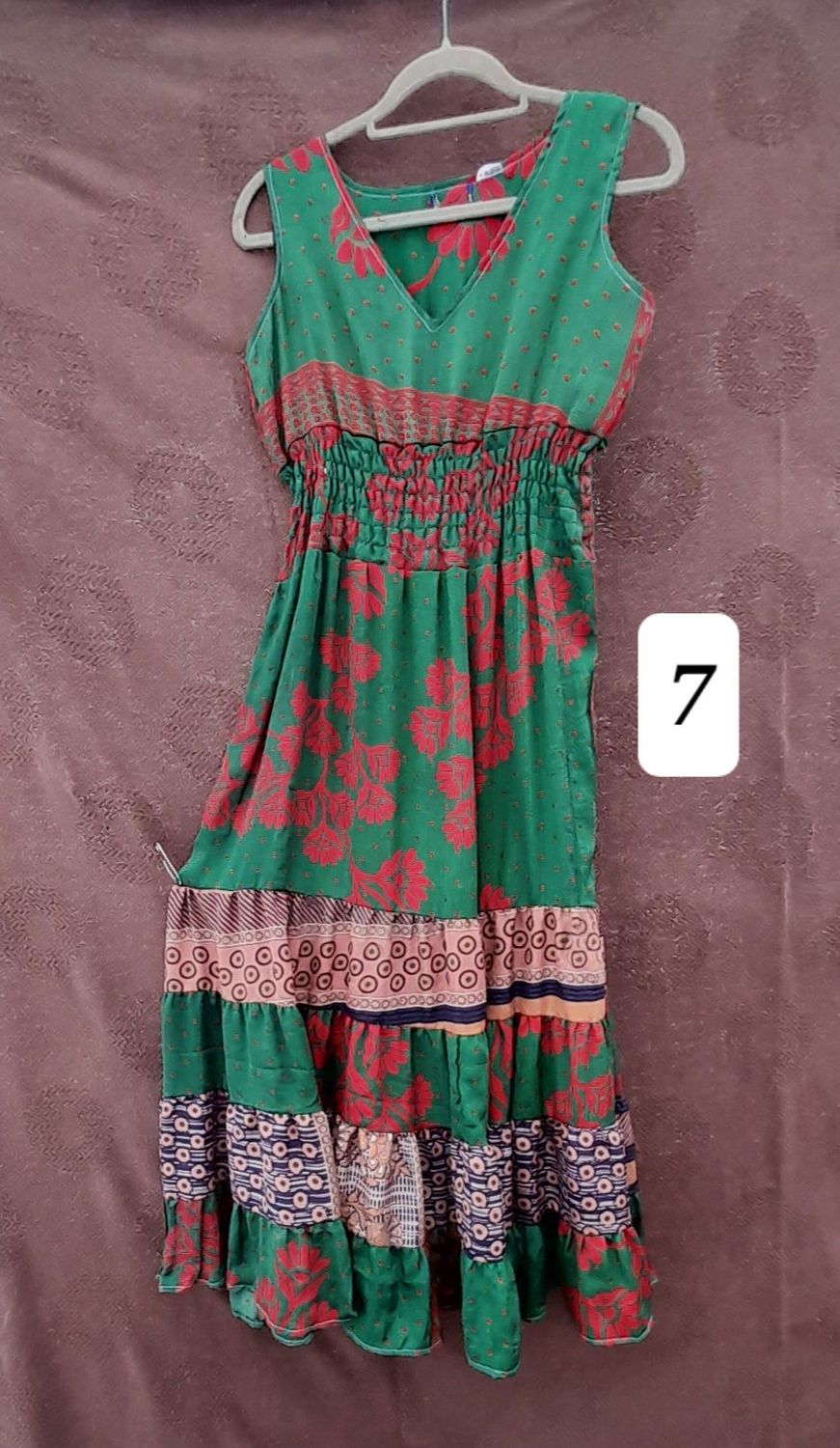 XS - Recycled Sari Sleeveless Vest Dress size 6-10 XS - Recycled Sari Sleeveless Vest Dress size 6-10