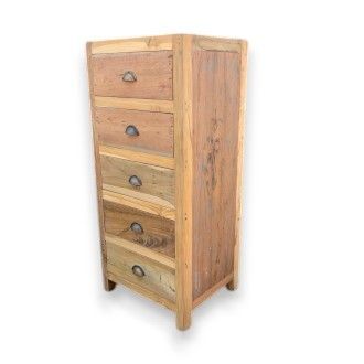 Tall set of 5 Draws - Recycled Wood Tall set of 5 Draws - Recycled Wood