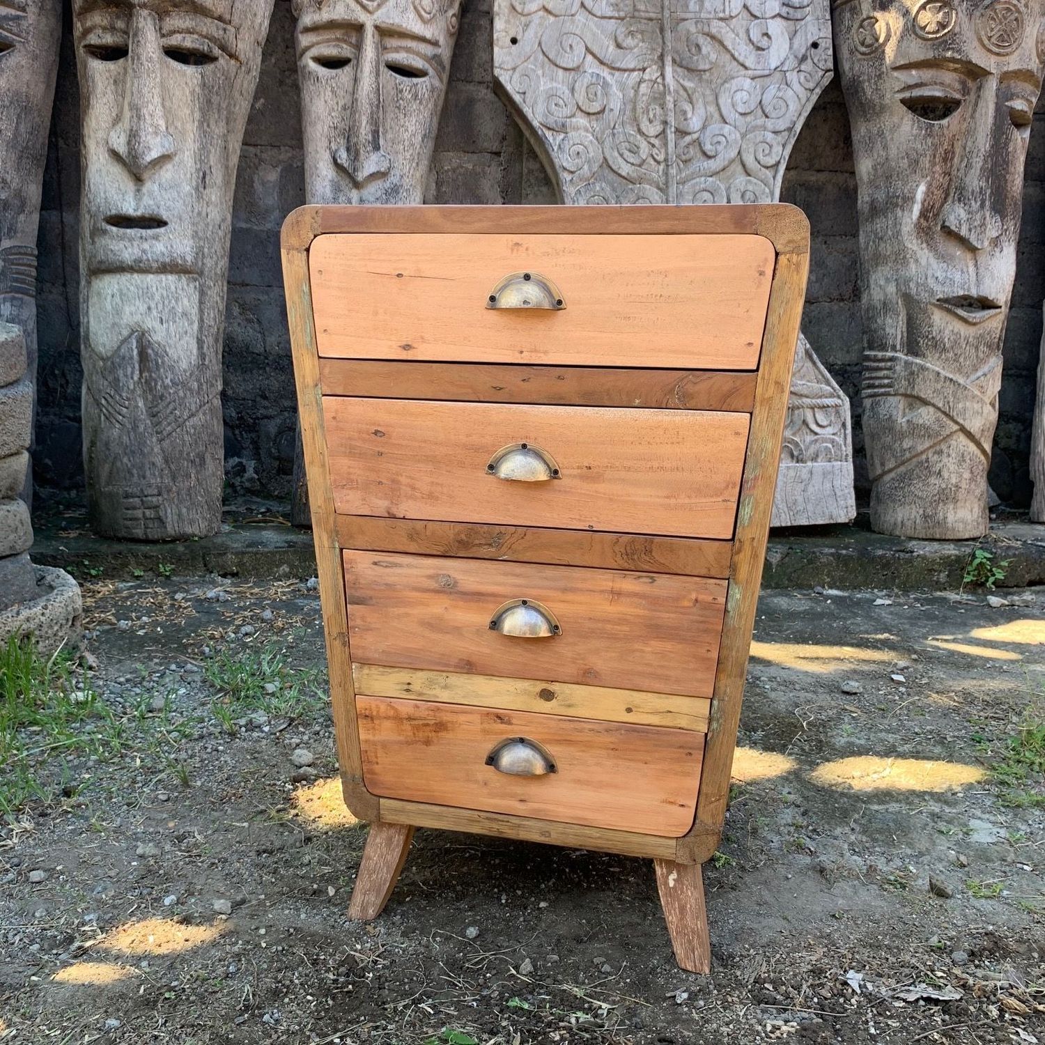 4 Draws Storage - Created using recycled Teak from Retired Fishing Boats 4 Draws Storage - Created using recycled Teak from Retired Fishing Boats