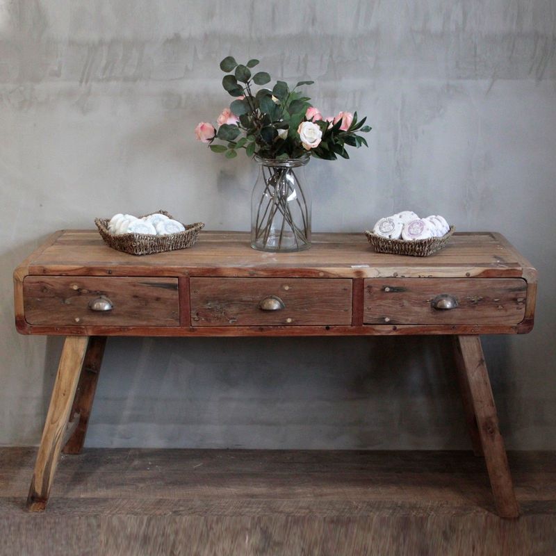 Console Table -Made using recycled Teak from Retired Fishing Boats - 150x50x80cm Console Table -Made using recycled Teak from Retired Fishing Boats - 150x50x80cm