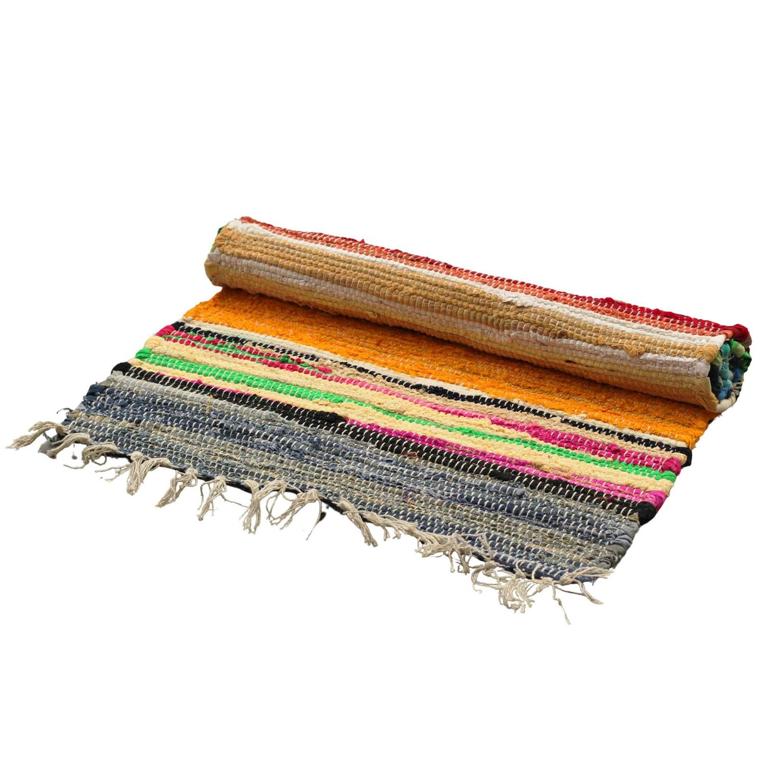 Large Rag Rug - 150x90cm - premium quality - Rainbow Colours Large Rag Rug - 150x90cm - premium quality - Rainbow Colours