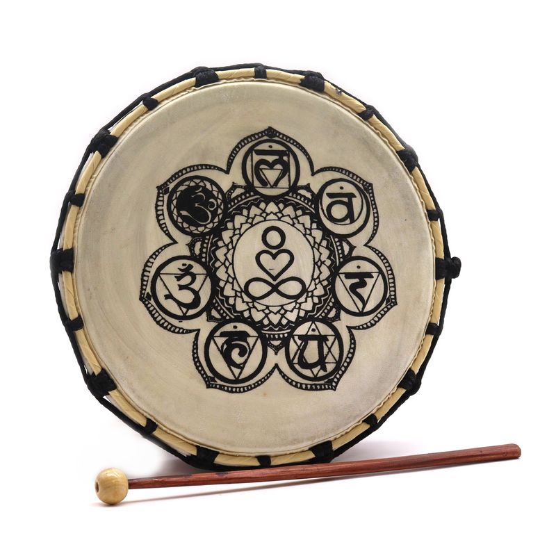 Chakra Shamanic Drum with Sticks - 25cm Chakra Shamanic Drum with Sticks - 25cm
