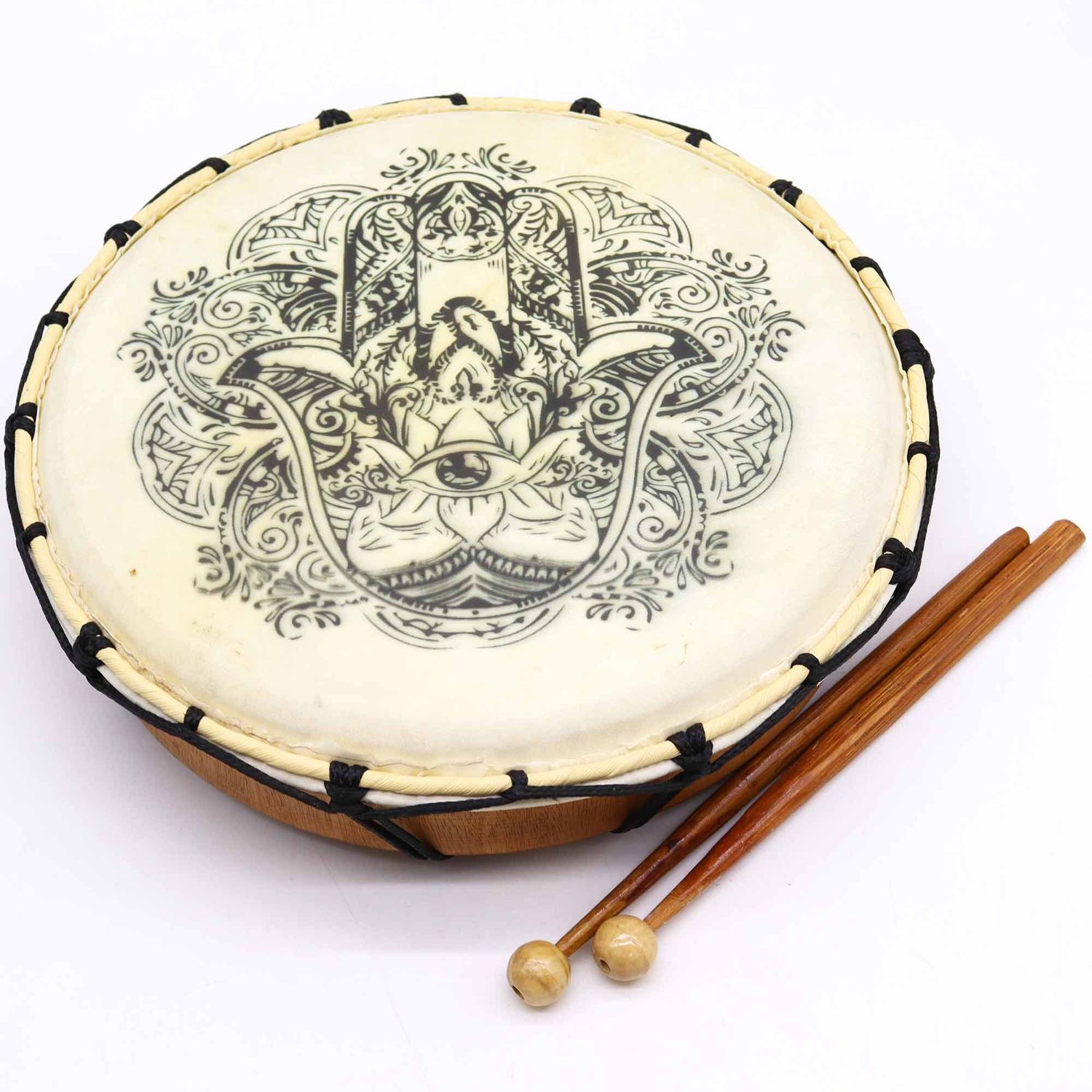 Hamsa Shamanic Drum with Two Sticks - 30cm Hamsa Shamanic Drum with Two Sticks - 30cm