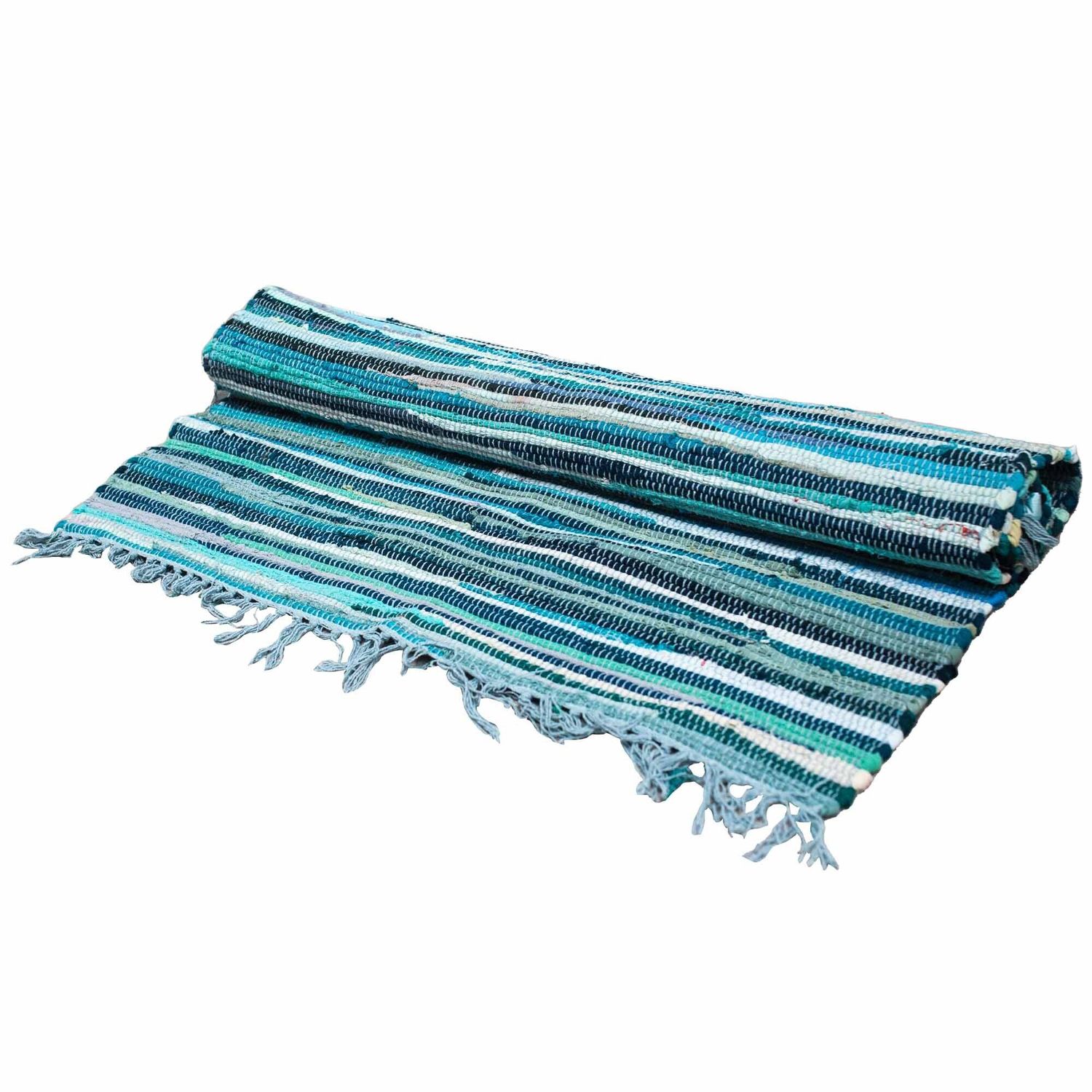 Room Rag Rug - 150x200cm - premium quality - Aqua Blues Room Rag Rug - 150x200cm - premium quality - Aqua Blues