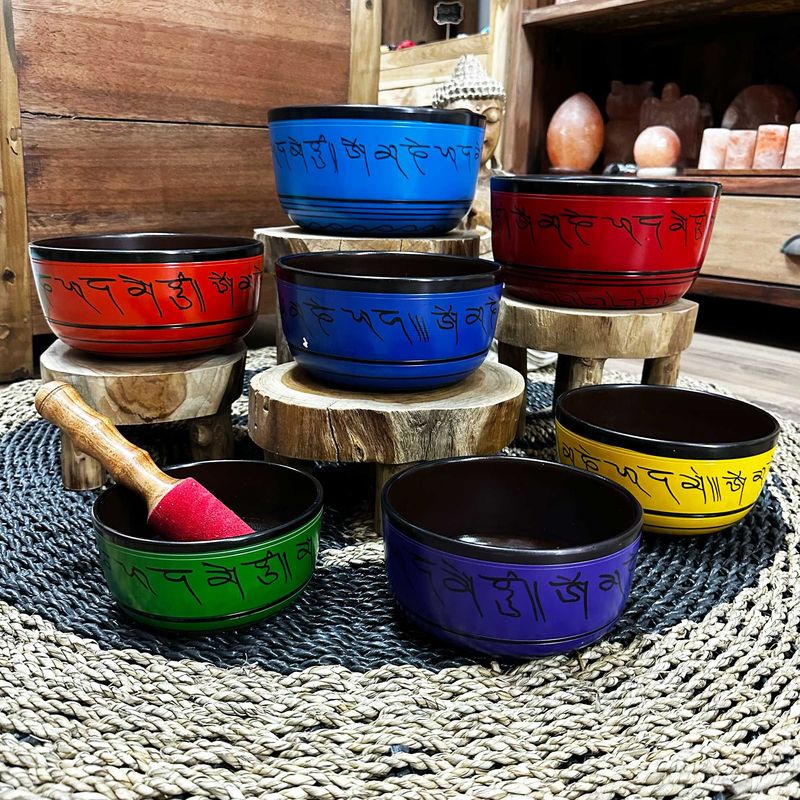 Small Chakra Set of  Seven Singing Bowls (13.5-23cm)