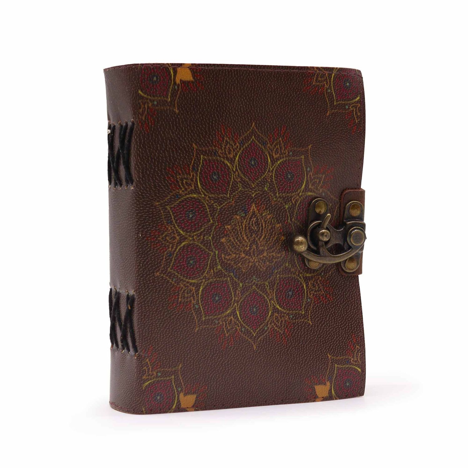 Leather Lotus Mandala Deckle-edge Notebook Leather Lotus Mandala Deckle-edge Notebook