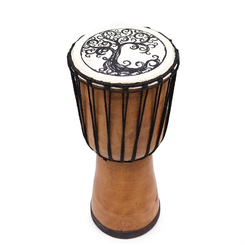 Tree of Life Wide Top Djembe Drum - 18cm (H40cm) Tree of Life Wide Top Djembe Drum - 18cm (H40cm)