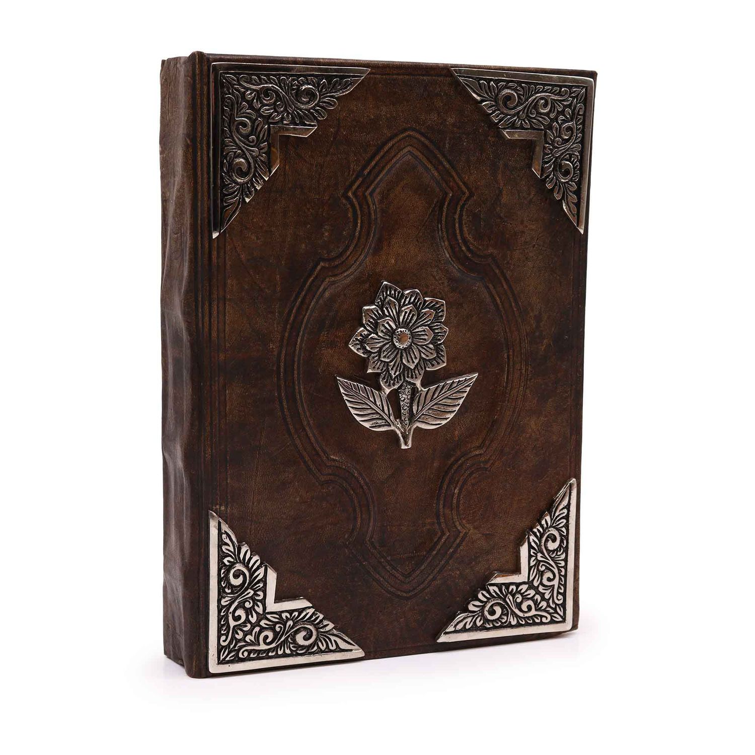 Heafty Red Tan Book - Zinc Rose Decor - 200 Deckle Edges Pages - 26x18cm Heafty Red Tan Book - Zinc Rose Decor - 200 Deckle Edges Pages - 26x18cm