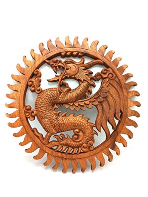 Saur Wood Dragon Panel - 40cm Saur Wood Dragon Panel - 40cm