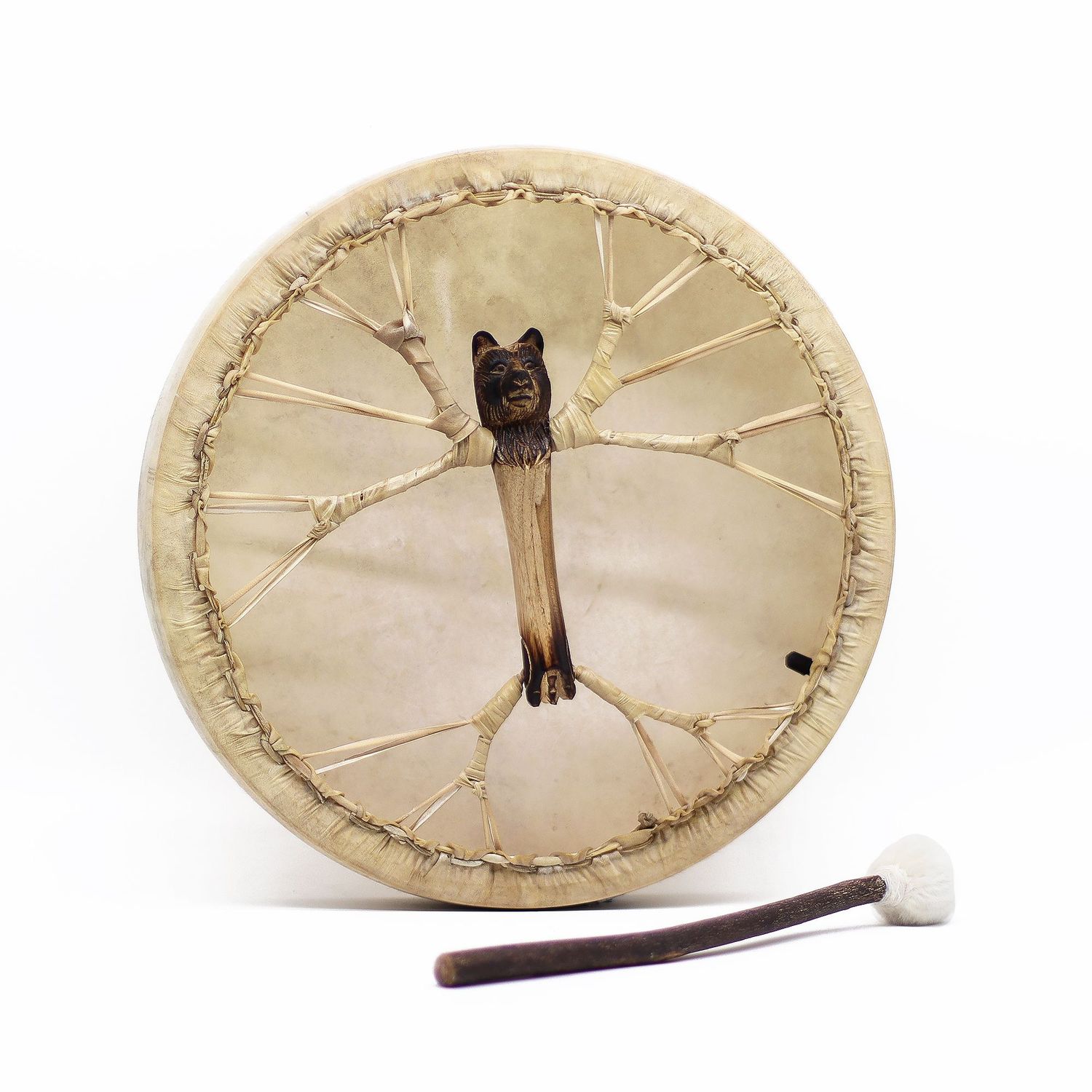Spirit of the Bear - Shaman Drum & Stick- Tunable - 40cm Spirit of the Bear - Shaman Drum & Stick- Tunable - 40cm