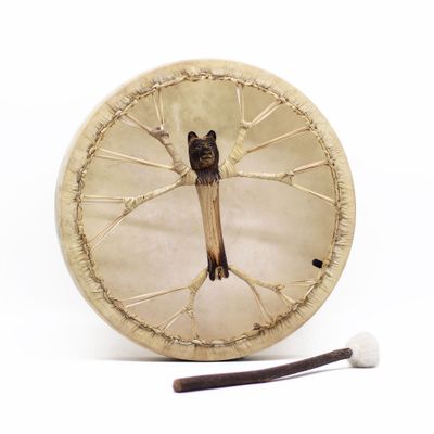 Spirit of the Bear - Shaman Drum & Stick- Tunable - 40cm Spirit of the Bear - Shaman Drum & Stick- Tunable - 40cm