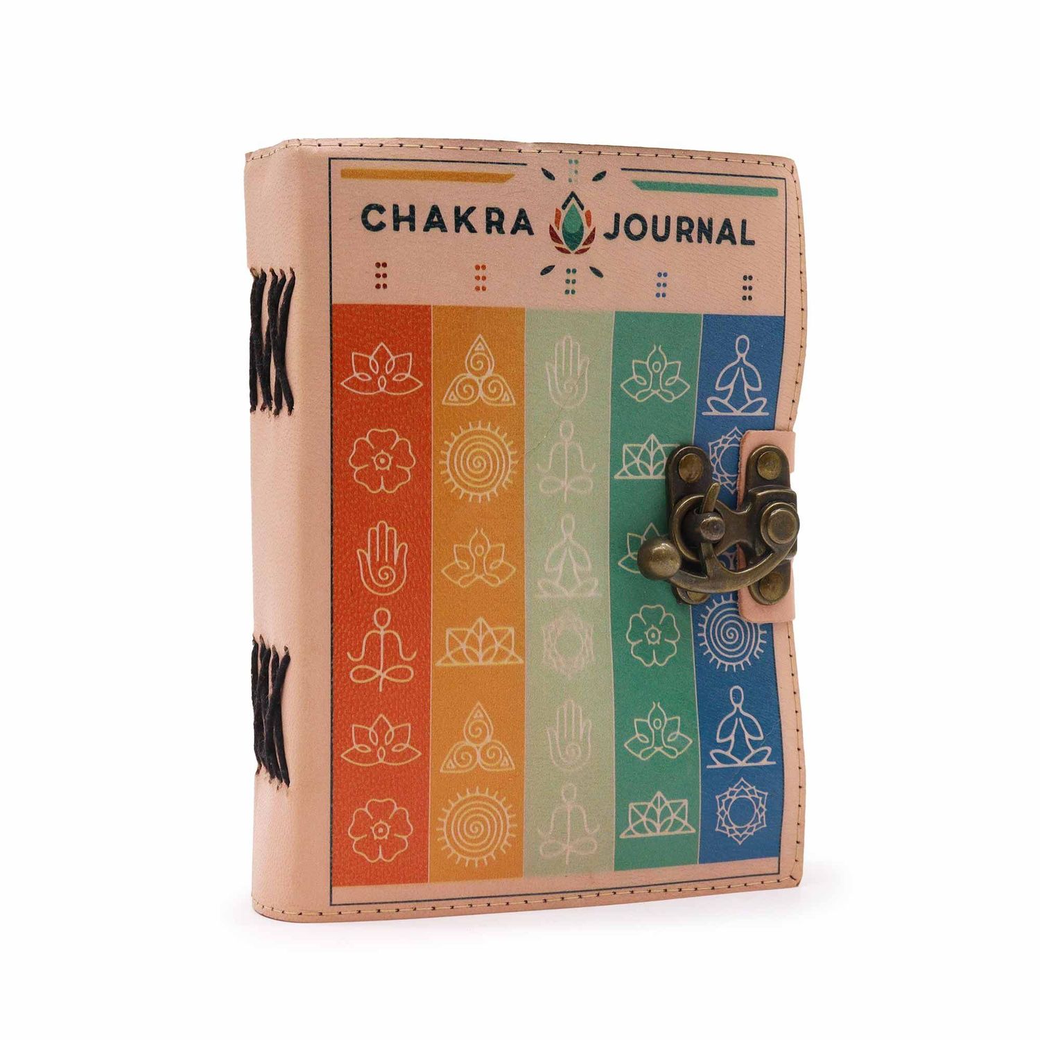 Leather Seven Chakra Colours Deckle-edge Notebook Leather Seven Chakra Colours Deckle-edge Notebook