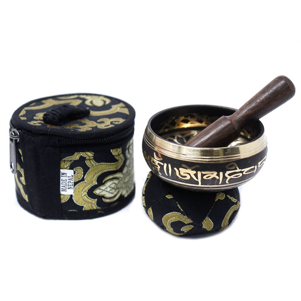 Mini Singing Bowl Gift Set - Black Mini Singing Bowl Gift Set - Black