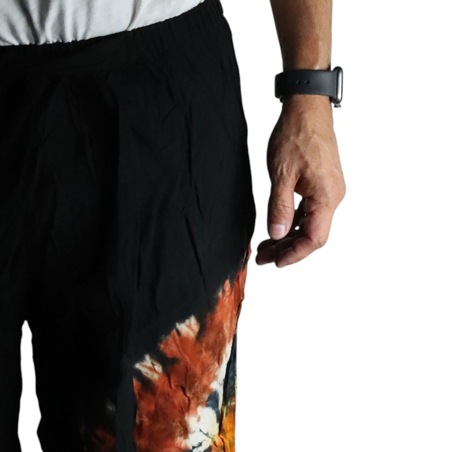 Japanese Style Lounge Pants - Black Chocolate & Orange - L Japanese Style Lounge Pants - Black Chocolate & Orange - L