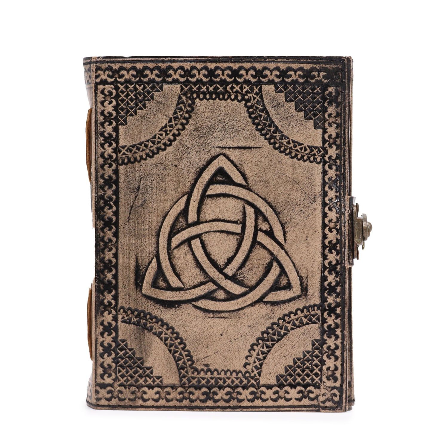 Circle Triquetra - Esoteric Notebook - Antique Grey - 200 pages Stich Edge- 17.5x12.5x3cm Circle Triquetra - Esoteric Notebook - Antique Grey - 200 pages Stich Edge- 17.5x12.5x3cm