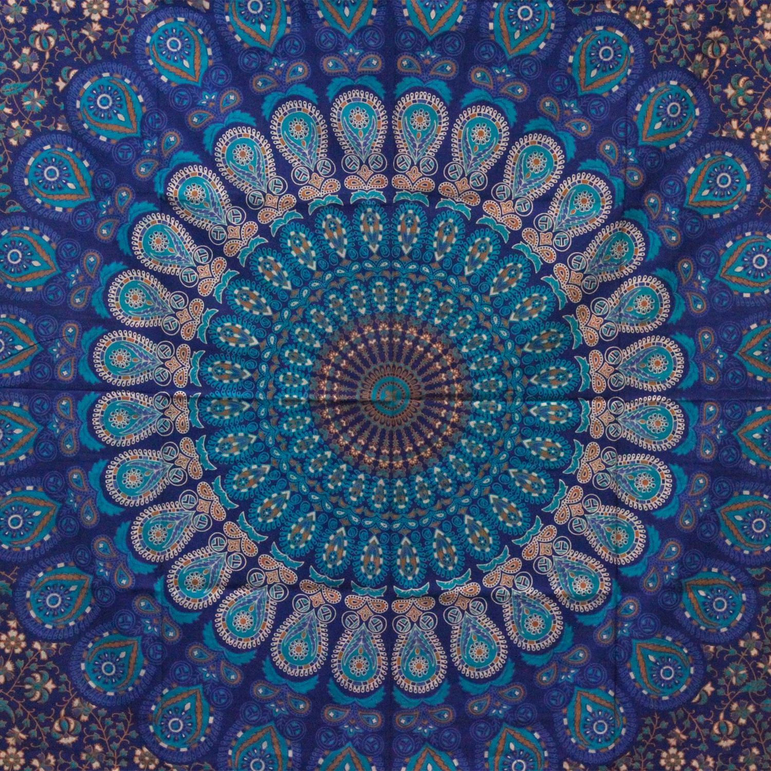 Double Cotton Bedspread + Wall Hanging - Classic Mandala Double Cotton Bedspread + Wall Hanging - Classic Mandala