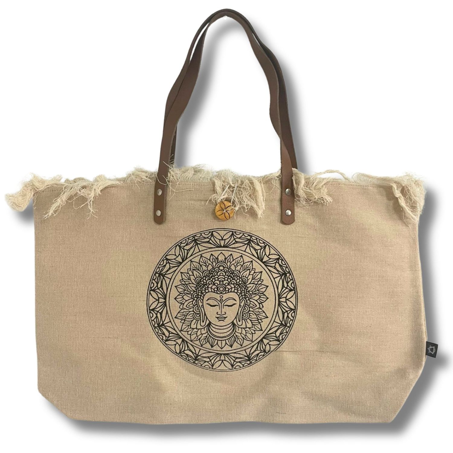 Natural Tote Bag Leather Handle - Inspiration Natural Tote Bag Leather Handle - Inspiration