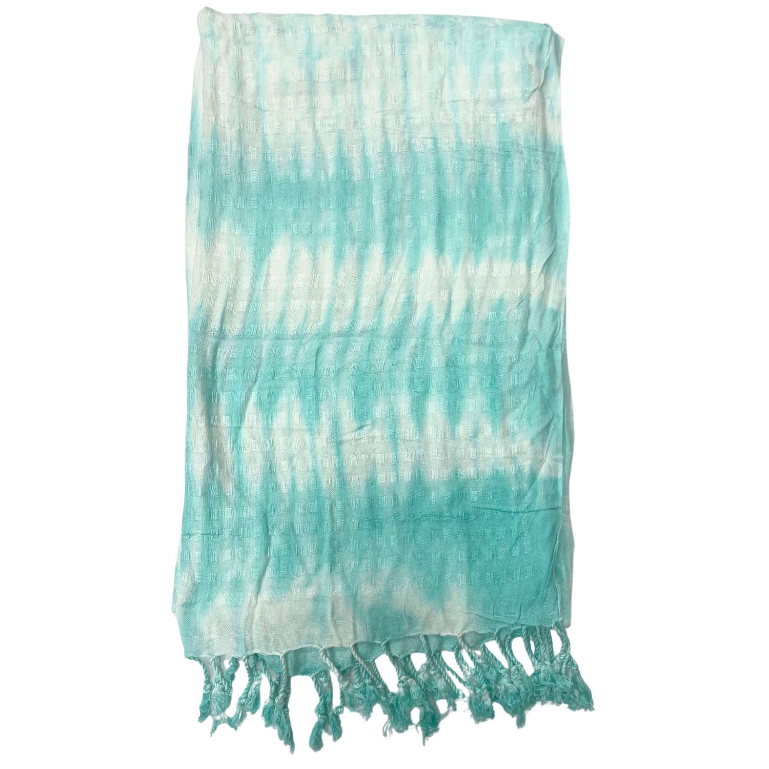 Boho Java Art Stole/Scarf - Teal Stripes & Motiff - 62x200cm Boho Java Art Stole/Scarf - Teal Stripes & Motiff - 62x200cm