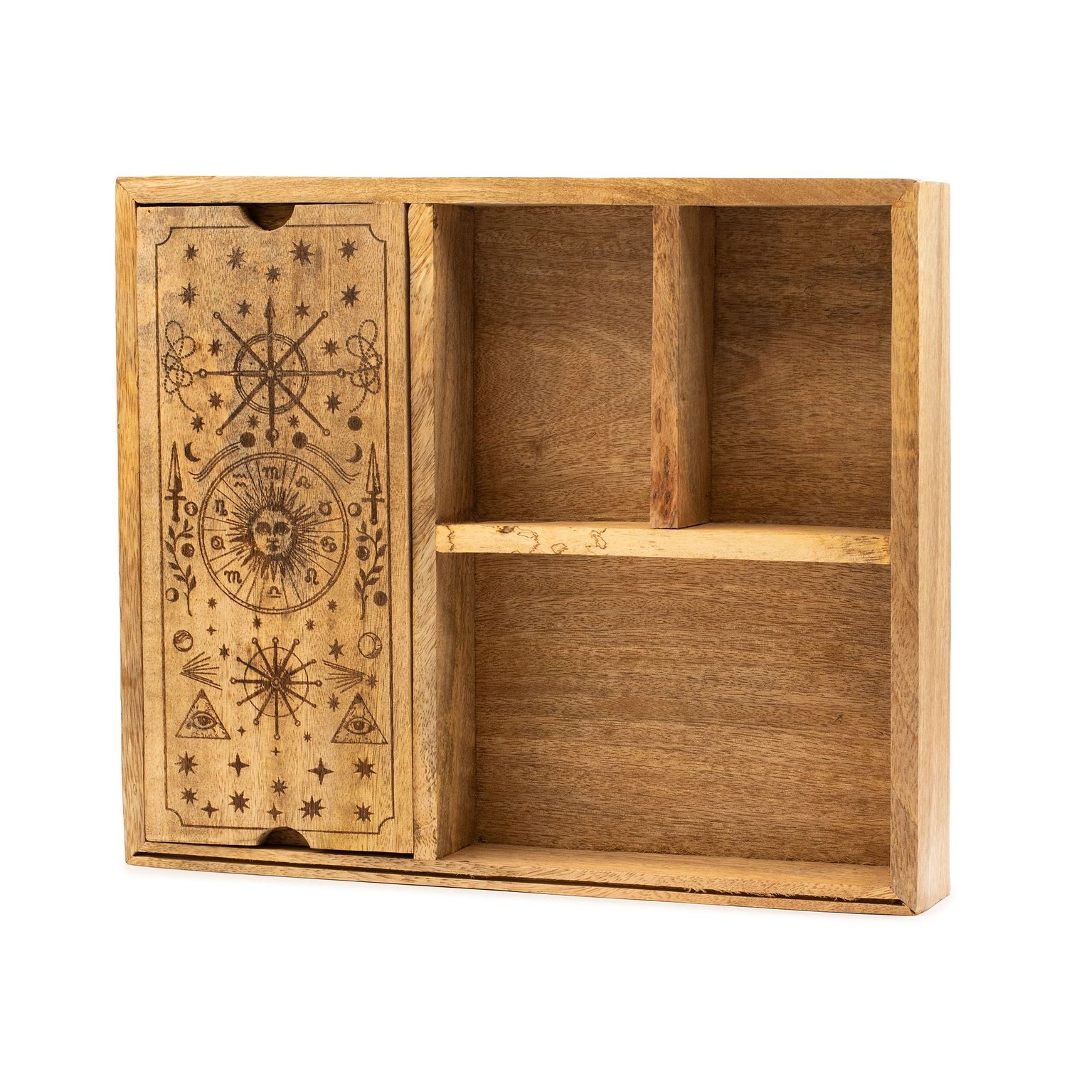 Four Section Tarot Box with Card Holder Four Section Tarot Box with Card Holder