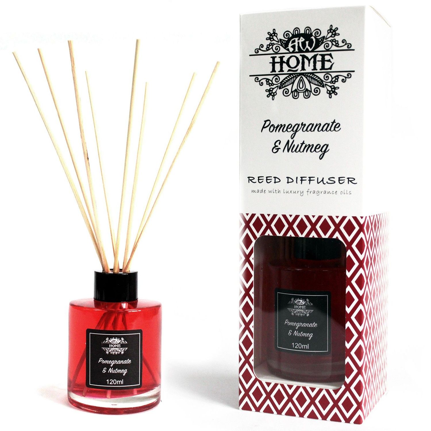 120ml Reed Diffuser - Pomegranate & Nutmeg 120ml Reed Diffuser - Pomegranate & Nutmeg