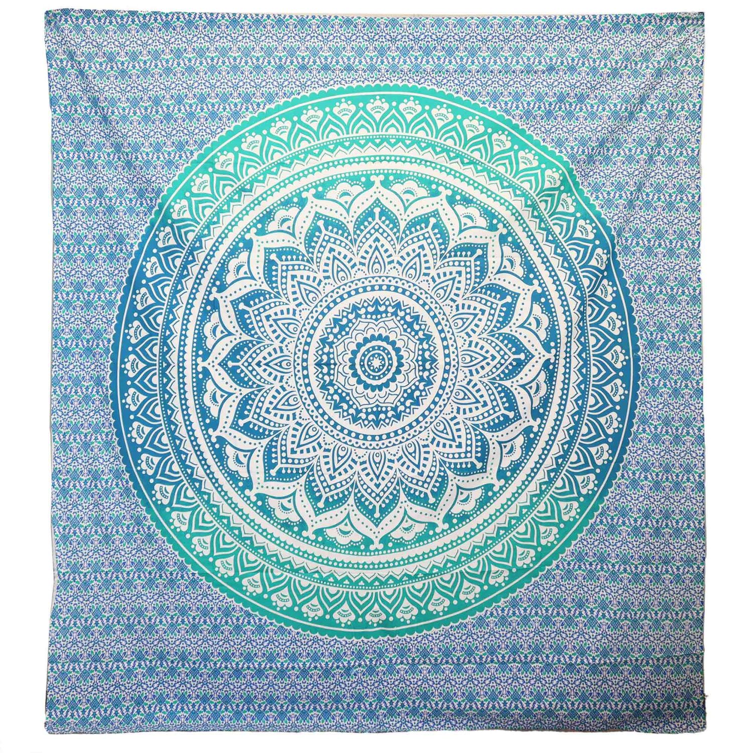 Wall Hanging / Beach Spread - Umrao Mandala - Green Wall Hanging / Beach Spread - Umrao Mandala - Green