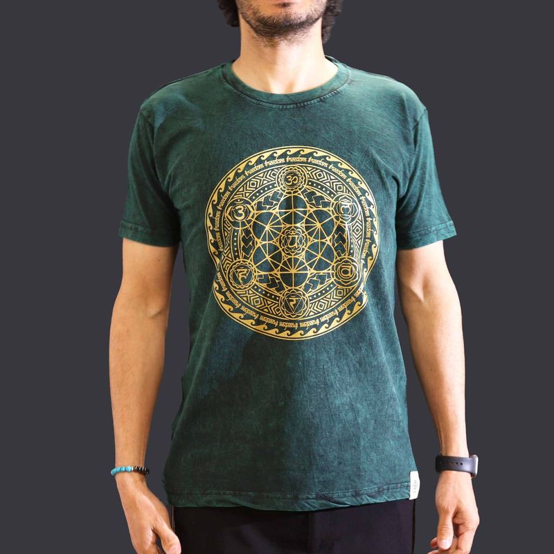 Medium Stone Washed T-Shirt - Chakra - Green Medium Stone Washed T-Shirt - Chakra - Green