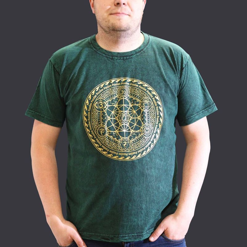 XLarge Stone Washed T-Shirt - Chakra - Green XLarge Stone Washed T-Shirt - Chakra - Green