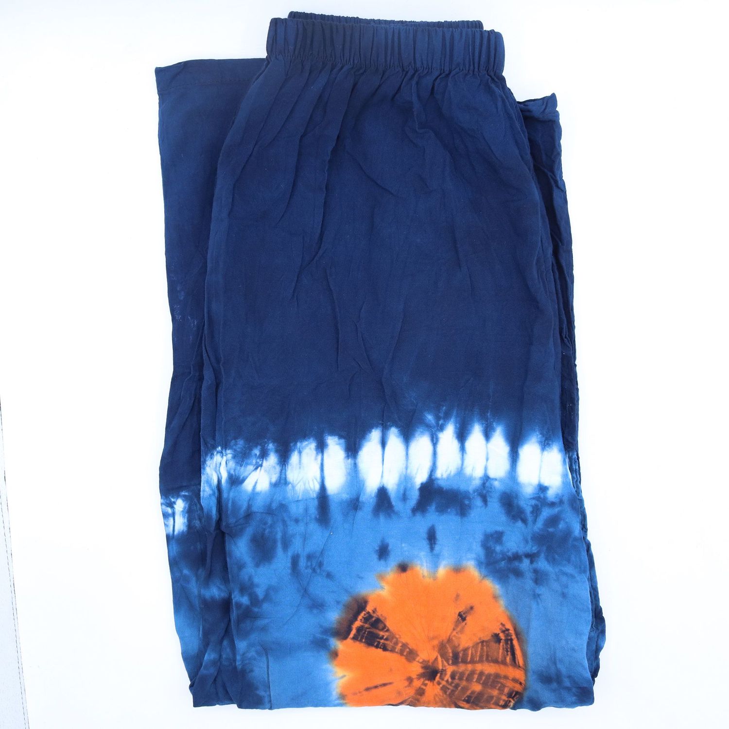 Japanese Style Lounge Pants - Teal & Orange - L Japanese Style Lounge Pants - Teal & Orange - L