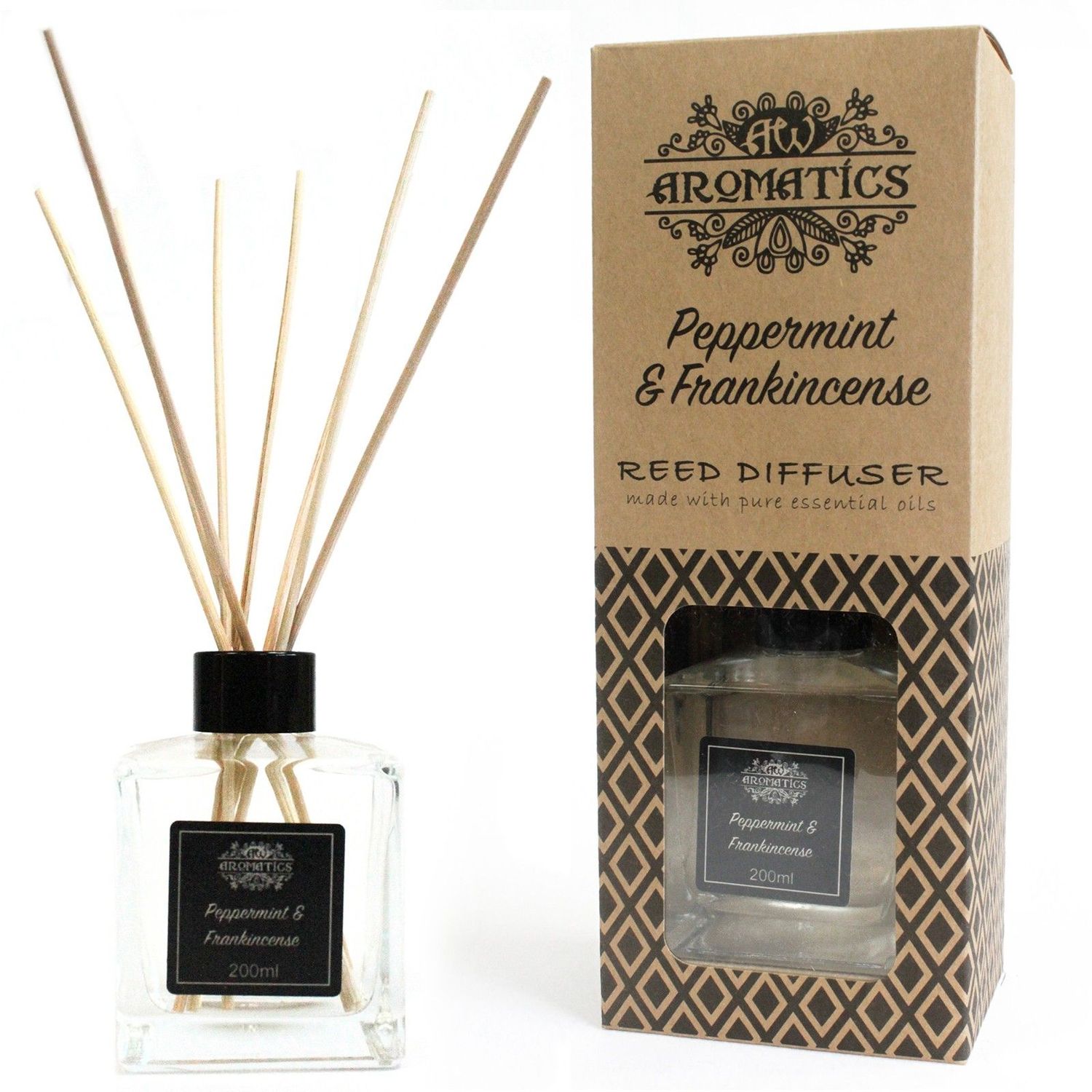 200ml Peppermint & Frankincense Essential Oil Reed Diffuser 200ml Peppermint & Frankincense Essential Oil Reed Diffuser
