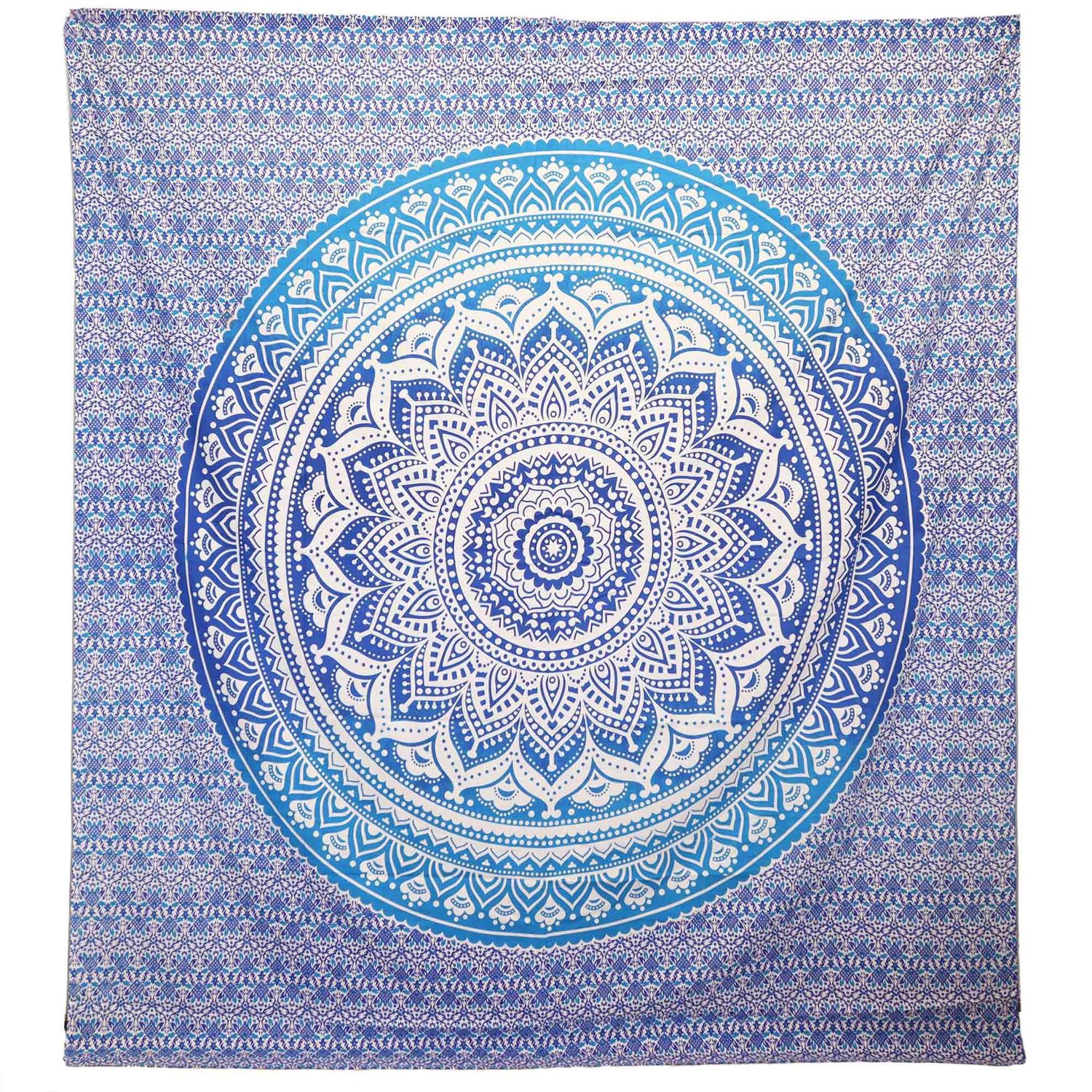 Wall Hanging / Beach Spread - Umrao Mandala - Blue Wall Hanging / Beach Spread - Umrao Mandala - Blue