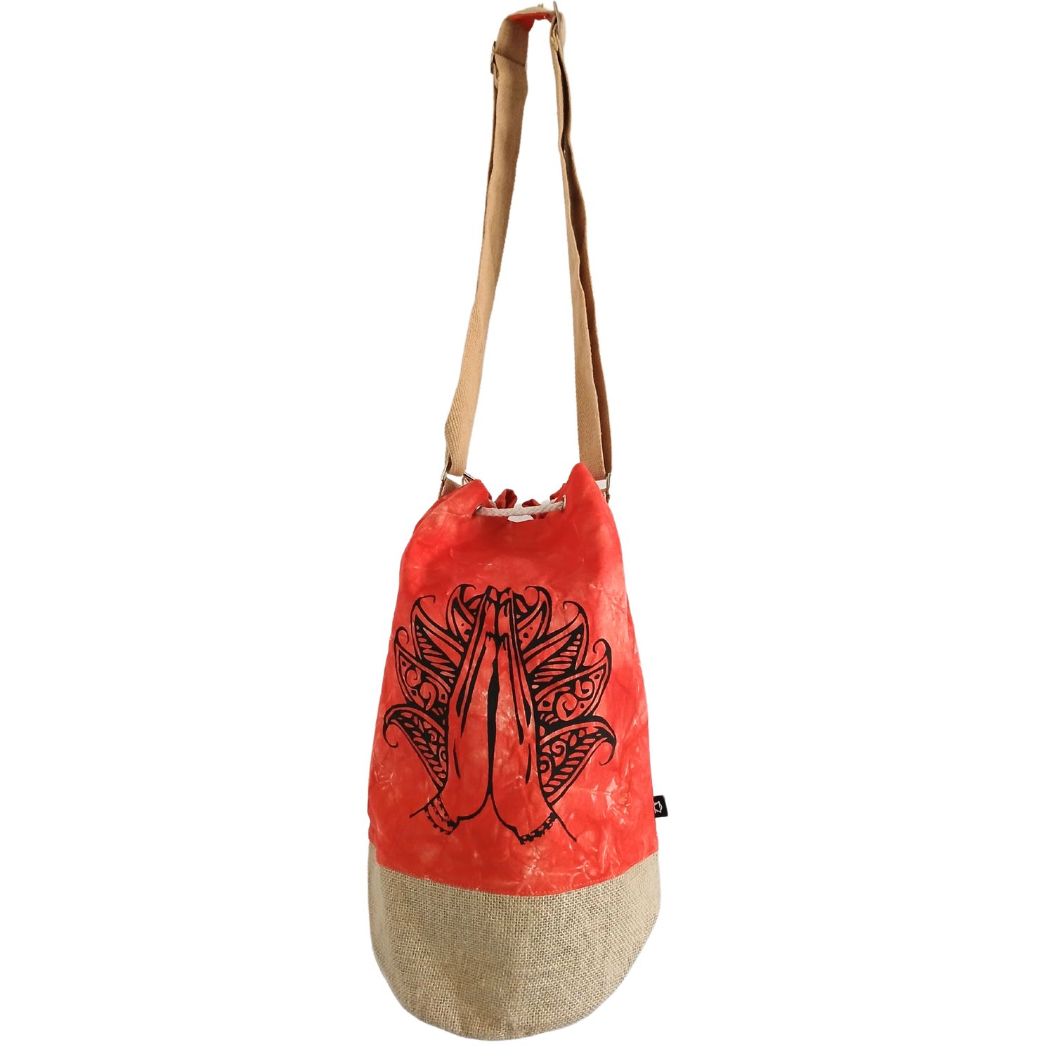 All Natural Backpack - Orange Stonewash - Namaste Hand All Natural Backpack - Orange Stonewash - Namaste Hand
