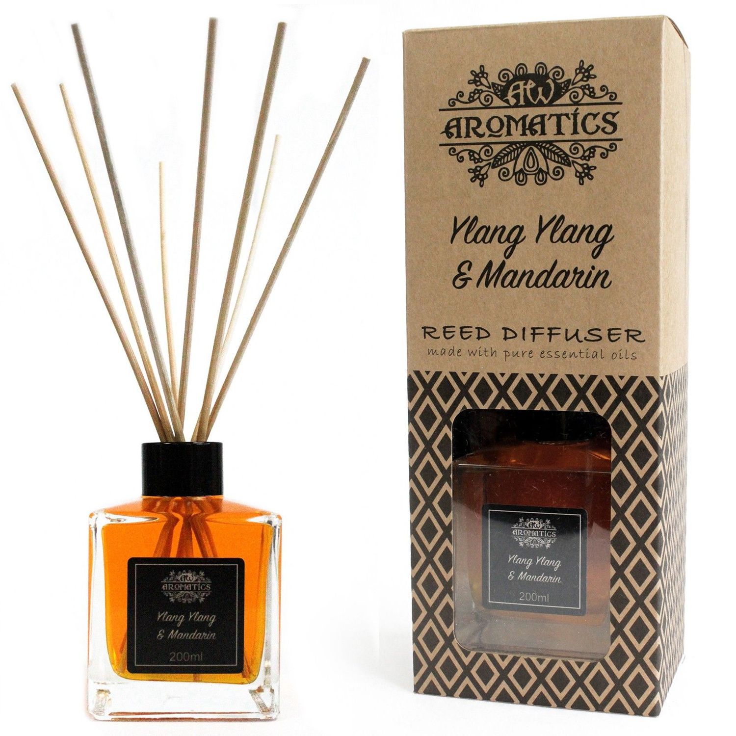 200ml Ylang Ylang & Mandarin Essential Oil Reed Diffuser 200ml Ylang Ylang & Mandarin Essential Oil Reed Diffuser