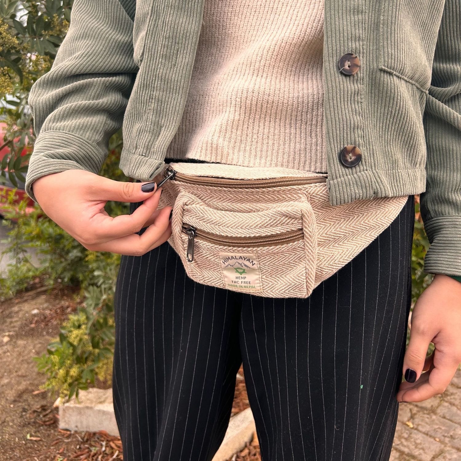 Cotton Hemp Style Belt (or Fanny) Bag - Natural Cotton Hemp Style Belt (or Fanny) Bag - Natural