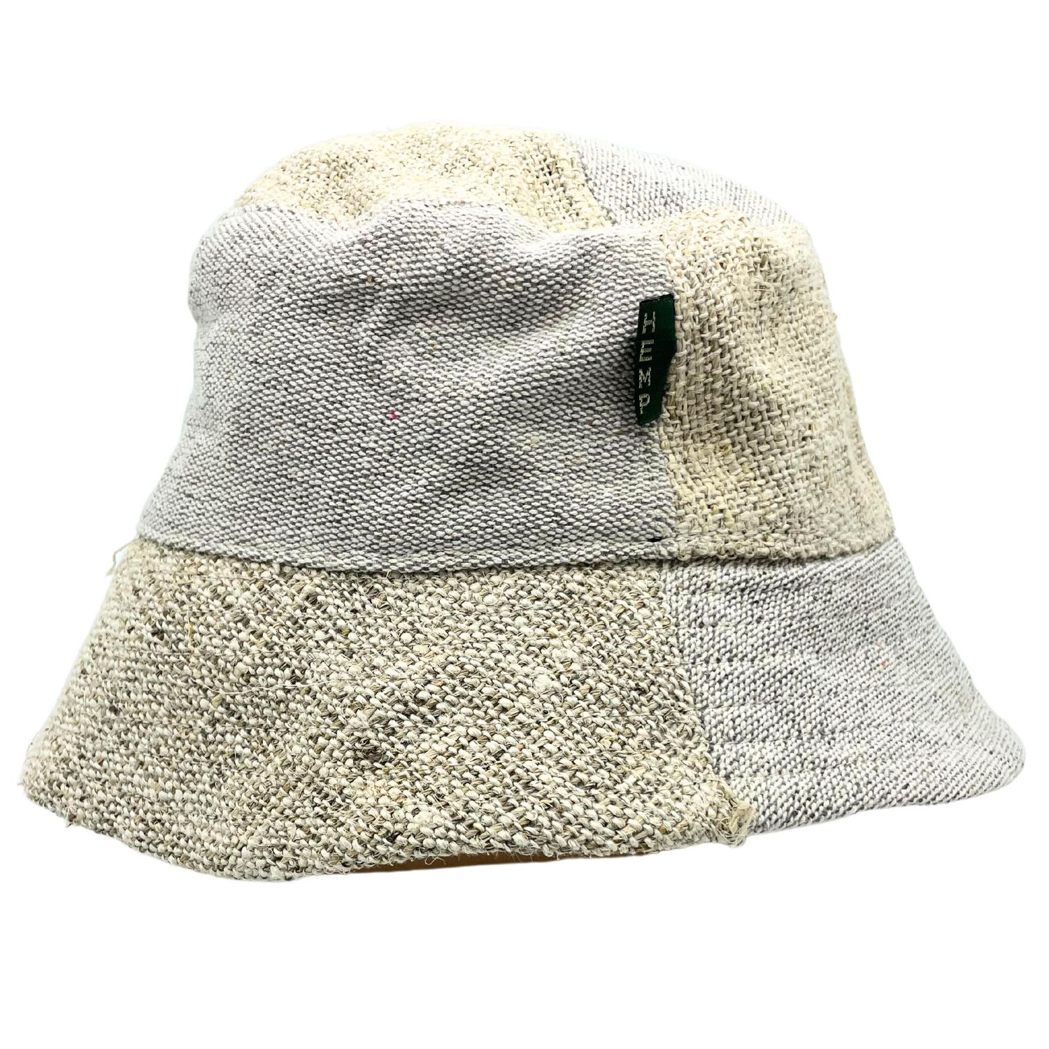 Patched Hemp & Cotton Boho Festival Hat - Natural Patched Hemp & Cotton Boho Festival Hat - Natural