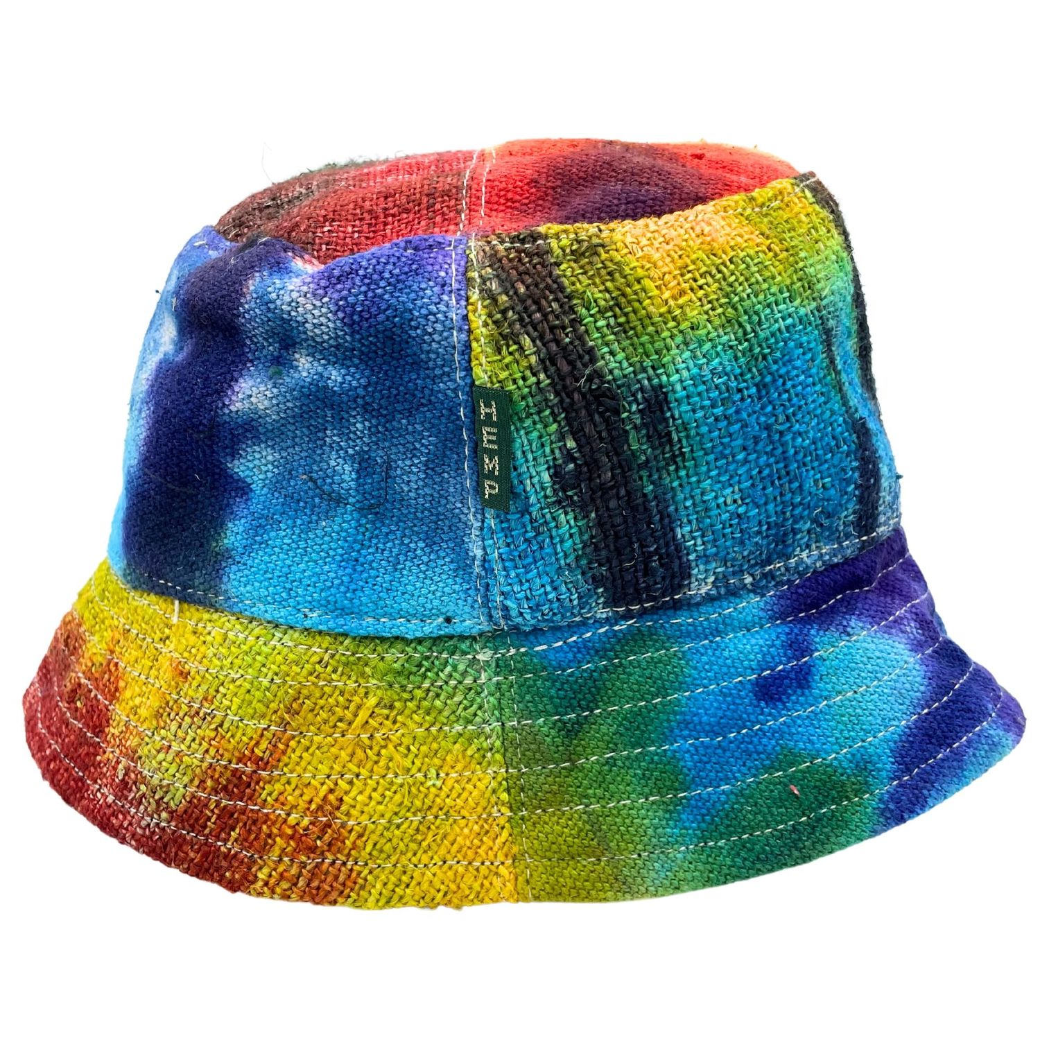 Patched Hemp & Cotton Boho Festival Hat - Tiedye Patched Hemp & Cotton Boho Festival Hat - Tiedye