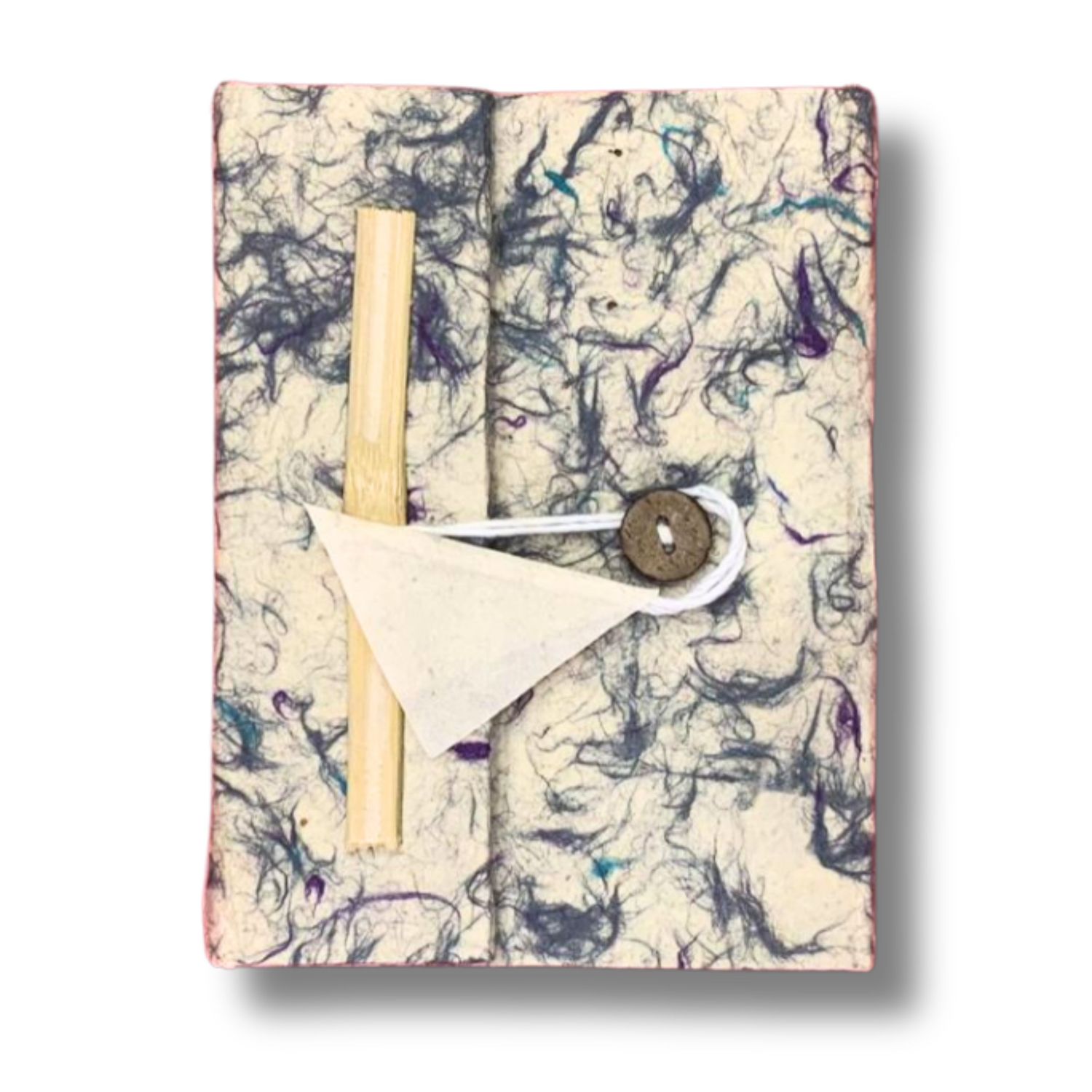 Lrg Lokta Mixed Blue Cotton Notebook (21x15cm) - 45 leafs - inc bookmark Lrg Lokta Mixed Blue Cotton Notebook (21x15cm) - 45 leafs - inc bookmark