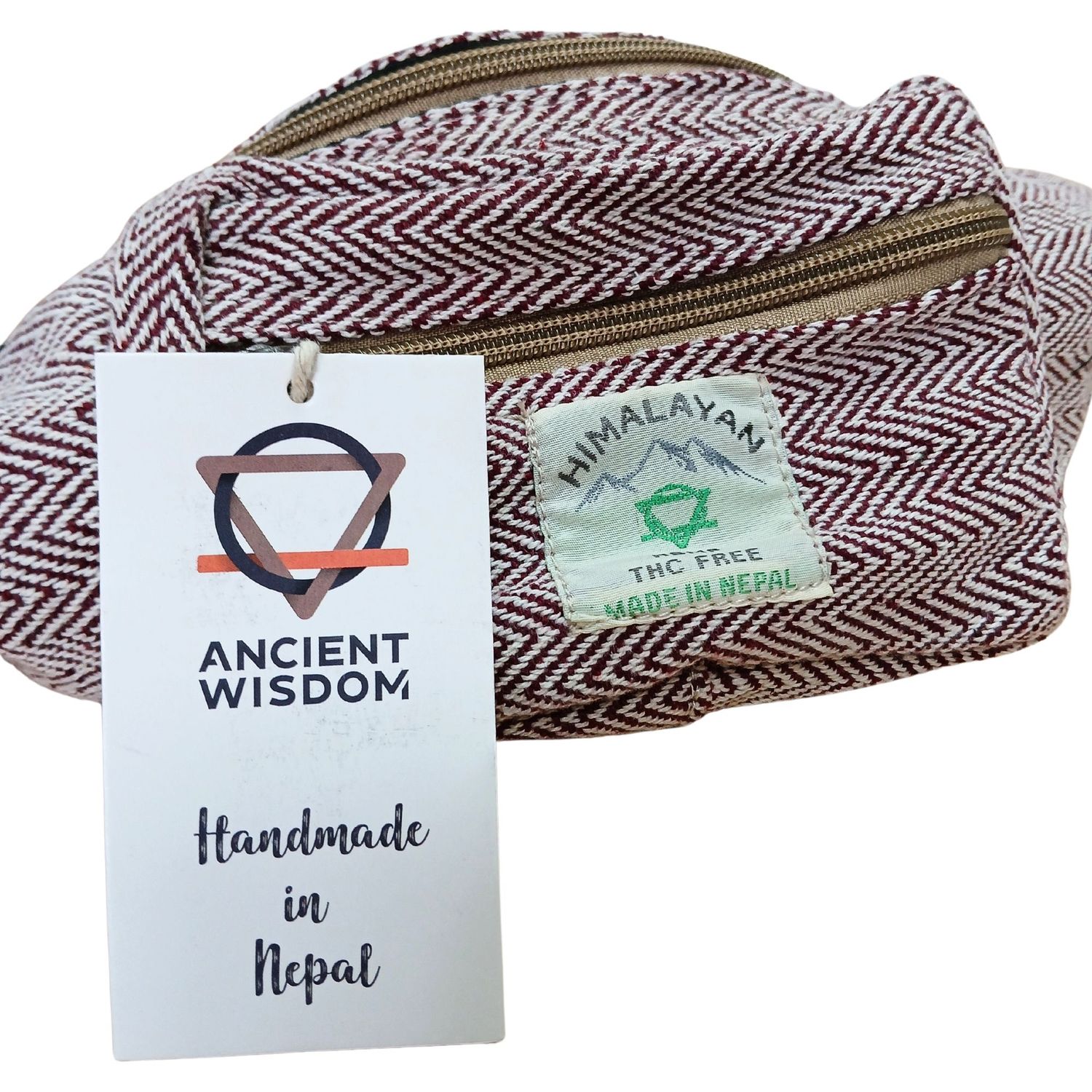 Cotton Hemp Style Belt (or Fanny) Bag - Wine Cotton Hemp Style Belt (or Fanny) Bag - Wine