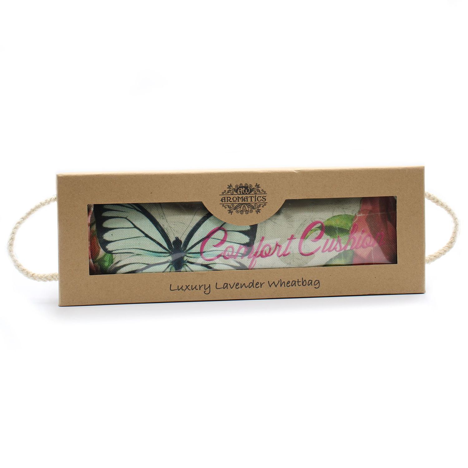 Luxury Lavender Wheat Bag in Gift Box - Butterfly & Roses Luxury Lavender Wheat Bag in Gift Box - Butterfly & Roses
