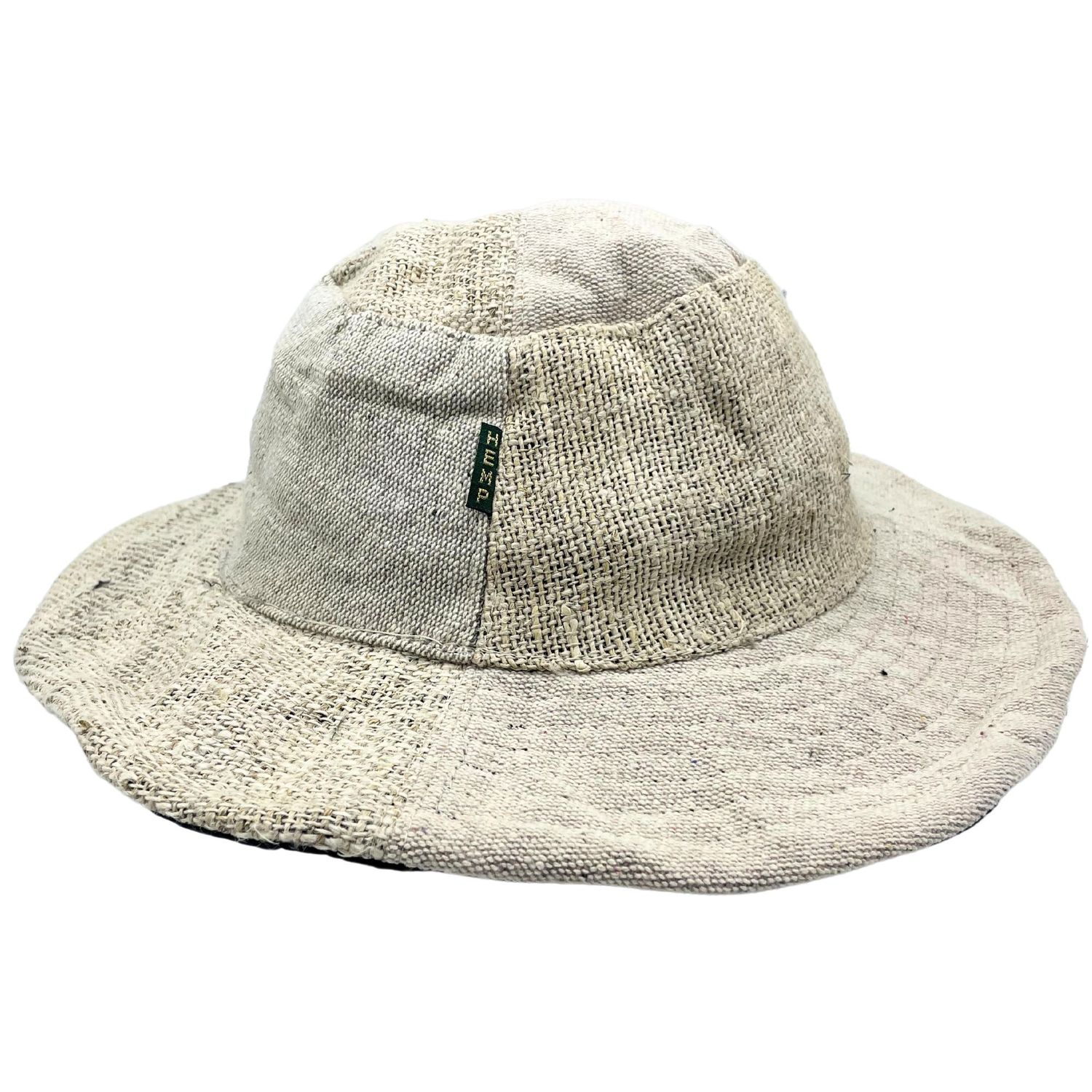 Patched and Wired Hemp & Cotton Boho Festival Hat - Natural Patched and Wired Hemp & Cotton Boho Festival Hat - Natural