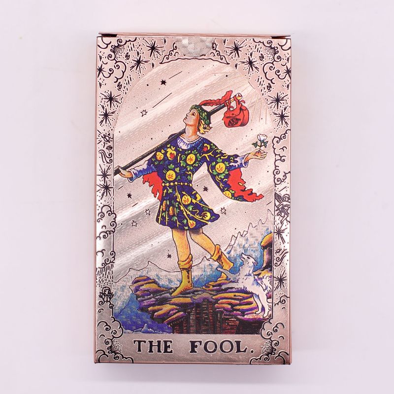 Rose Gold Foil Tarot Card Set - Moon Phase - with booklet