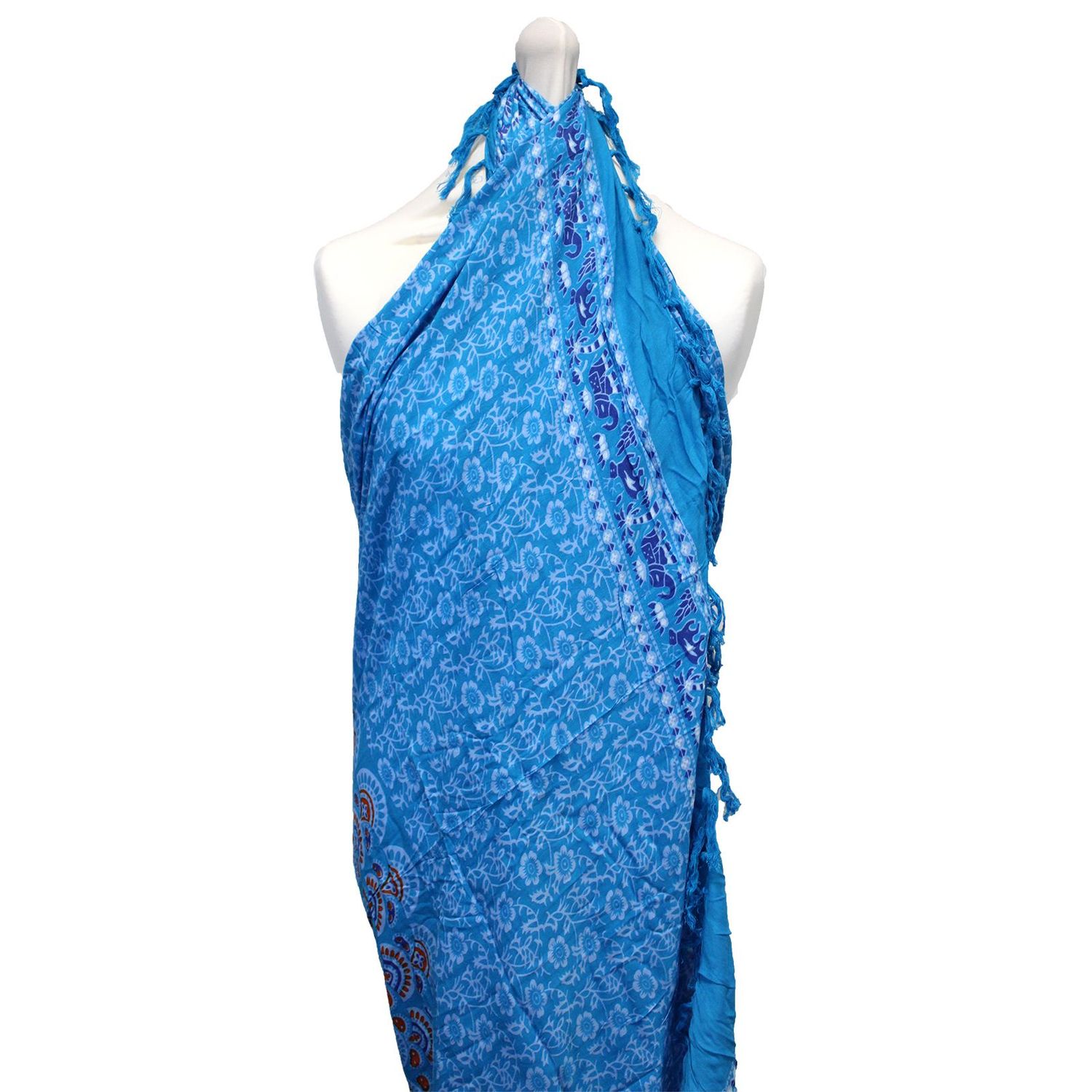 Teal Orange Mandala Sarongs Teal Orange Mandala Sarongs