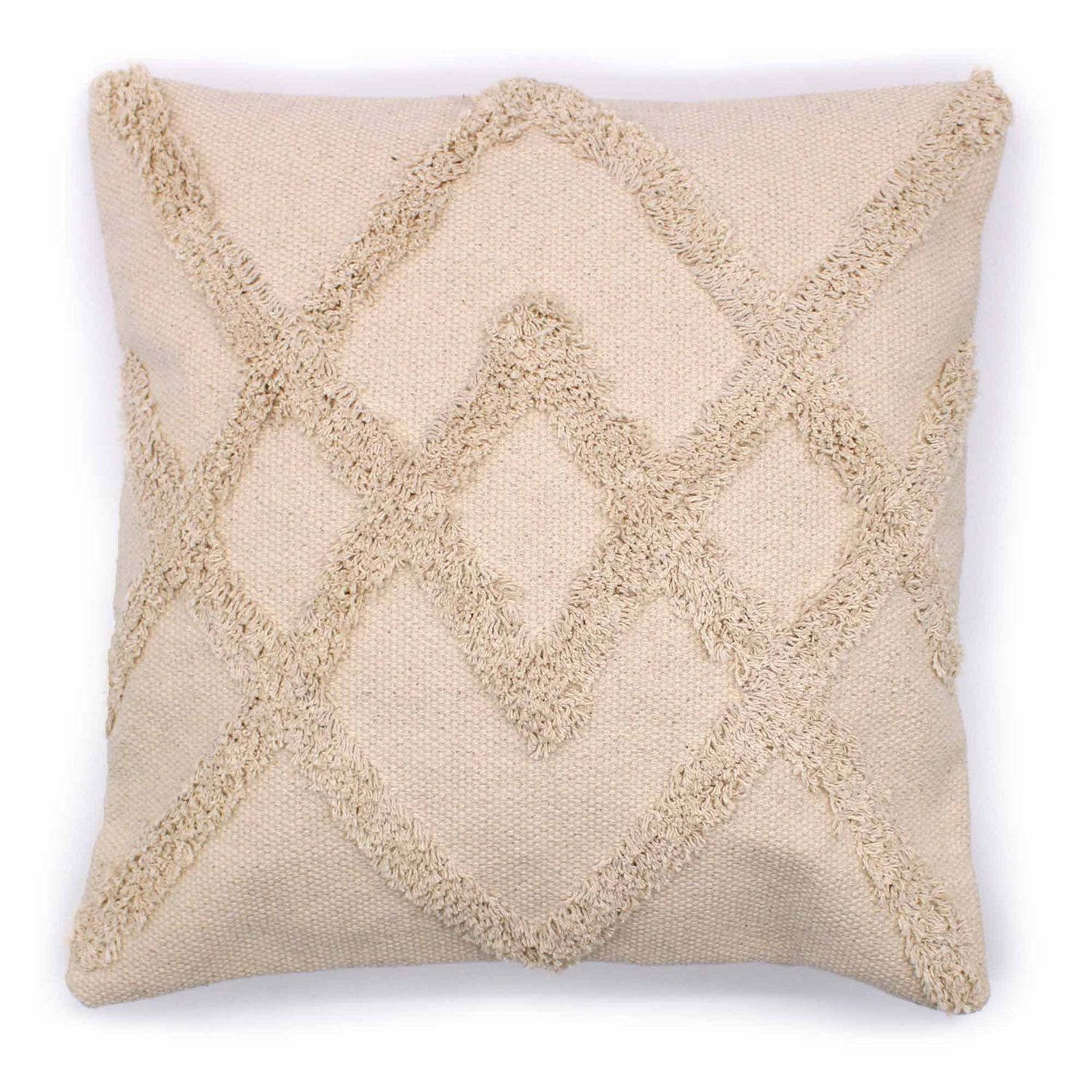 Classic Cushion Cover - Cream Lux Criss-Cross - 45x45cm Classic Cushion Cover - Cream Lux Criss-Cross - 45x45cm