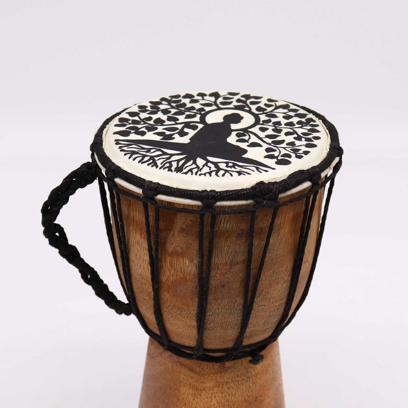 Buddha Wide Top Djembe Drum - 13cm (H25cm) Buddha Wide Top Djembe Drum - 13cm (H25cm)