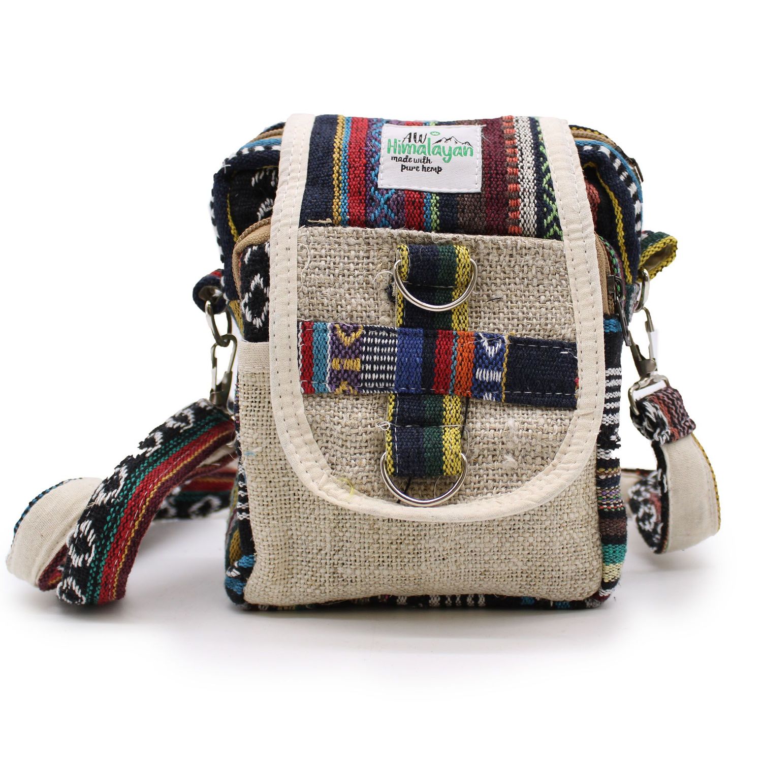Body-Cross Natural Hemp & Jhari Travel Bag Body-Cross Natural Hemp & Jhari Travel Bag